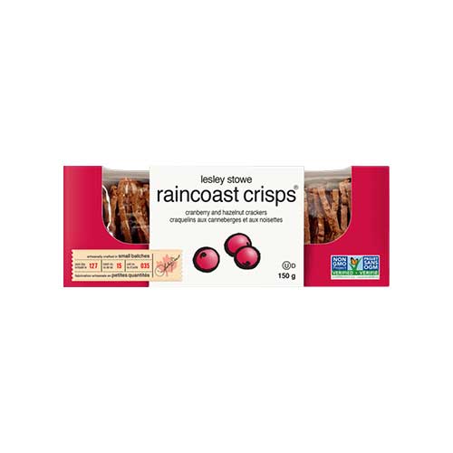 Lesley Stowe Raincoast Crisps – Cranberry and Hazelnut Crackers