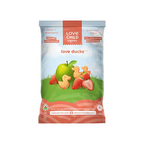 Love Child Love Ducks – Organic Corn Snacks – Apple & Strawberry