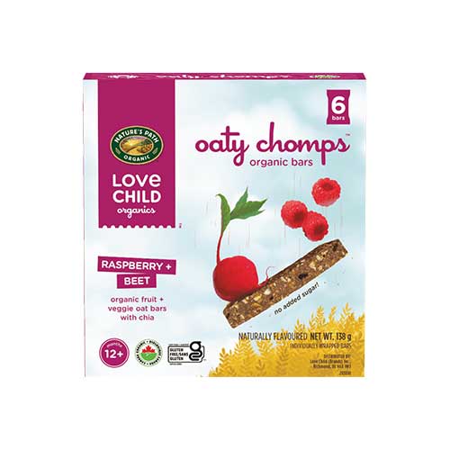 Love Child Oaty Chomps – Organic Bars – Raspberry & Beet