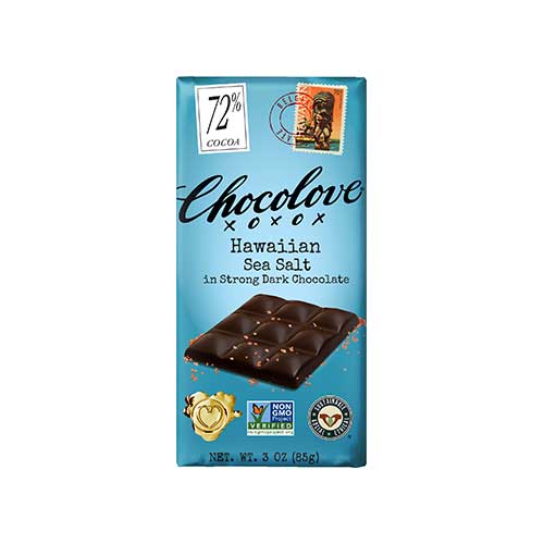 Chocolove Chocolate Bar – Hawaiian Sea Salt in Strong Dark Chocolate