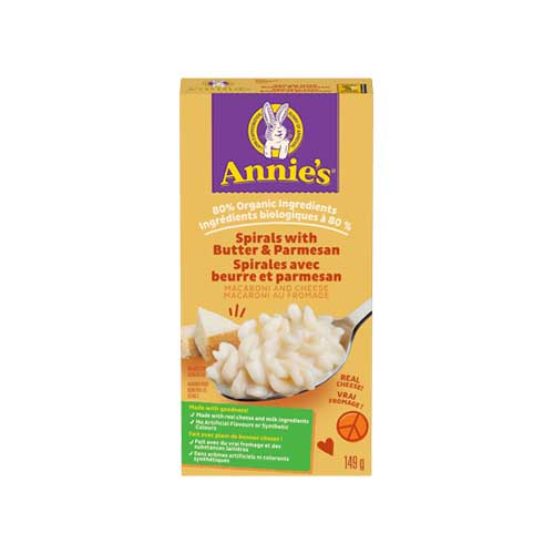 Annie’s Mac & Cheese, Spirals With Butter & Parmesan