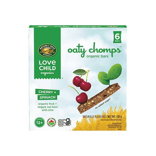 Love Child Oaty Chomps – Organic Bars – Cherry & Spinach